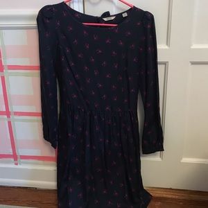 Jack Wills Navy Silk Dress